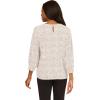 Adrianna Papell Women’s Print Knit Pleated Trapeze Top(Ivory/Black Confetti)