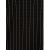 Adrianna Papell Women’s Printed 3/4 Sleeve Yoke Detail Top(Black/Ivory Vertical Pinstripe)