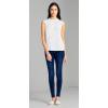 Adrianna Papell Women’s Ruffle Mock Neck Tank(Ivory Basic Dot)