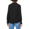Adrianna Papell Women’s Solid Long Sleeve Blouse(Black)