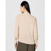 Adrianna Papell Women’s Solid Long Sleeve Blouse(Champagne Blush)