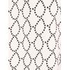 Adrianna Papell Women’s Textured Airflow V-Neck Johnny Collar Blouse(Ivory/Black Dotted Chain)
