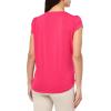 Adrianna Papell Women’s Tulip Sleeve Knit Top(Bright Pink)