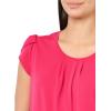 Adrianna Papell Women’s Tulip Sleeve Knit Top(Bright Pink)