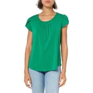 Adrianna Papell Women’s Tulip Sleeve Knit Top(Lily Pad)