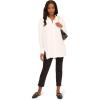 Adrianna Papell Women’s Airflow Woven Button Down Top W/Side Slits(Ivory)