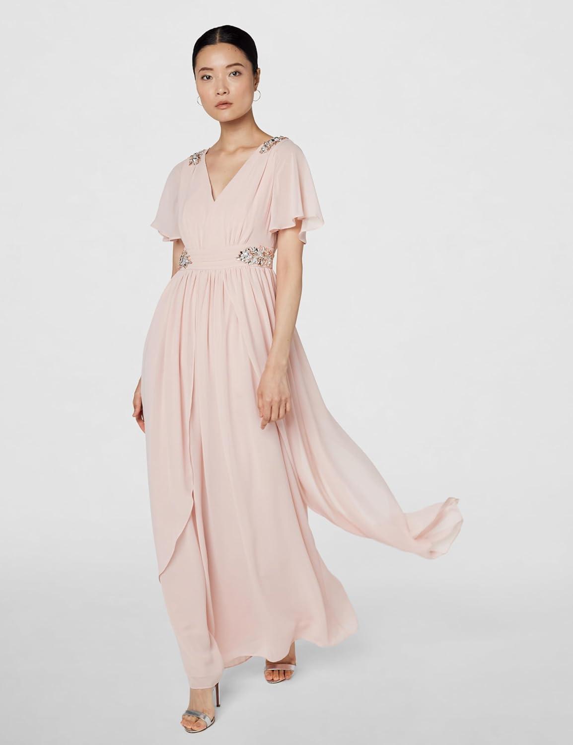 image:imageAdrianna Papell Womens Embellished Chiffon GownMellow Blush