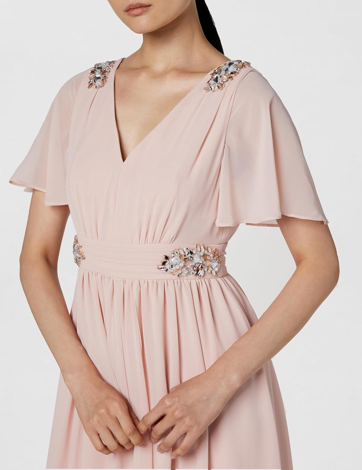 image:imageAdrianna Papell Womens Embellished Chiffon GownMellow Blush