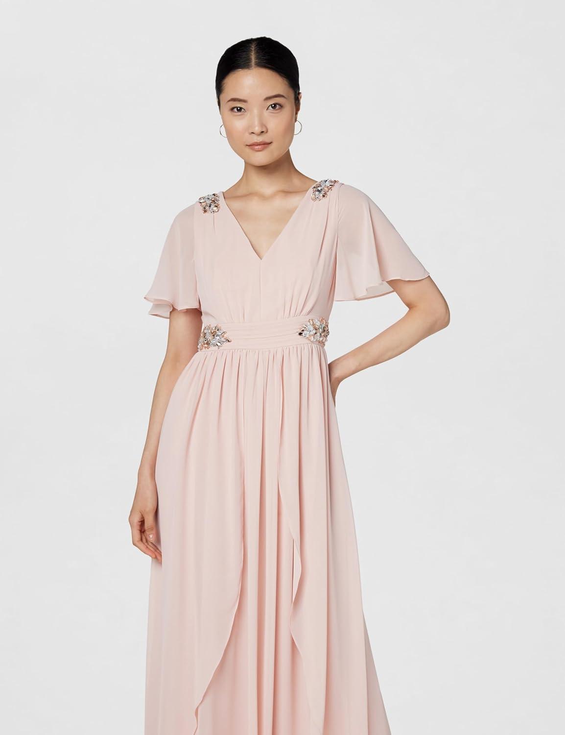 image:imageAdrianna Papell Womens Embellished Chiffon GownMellow Blush