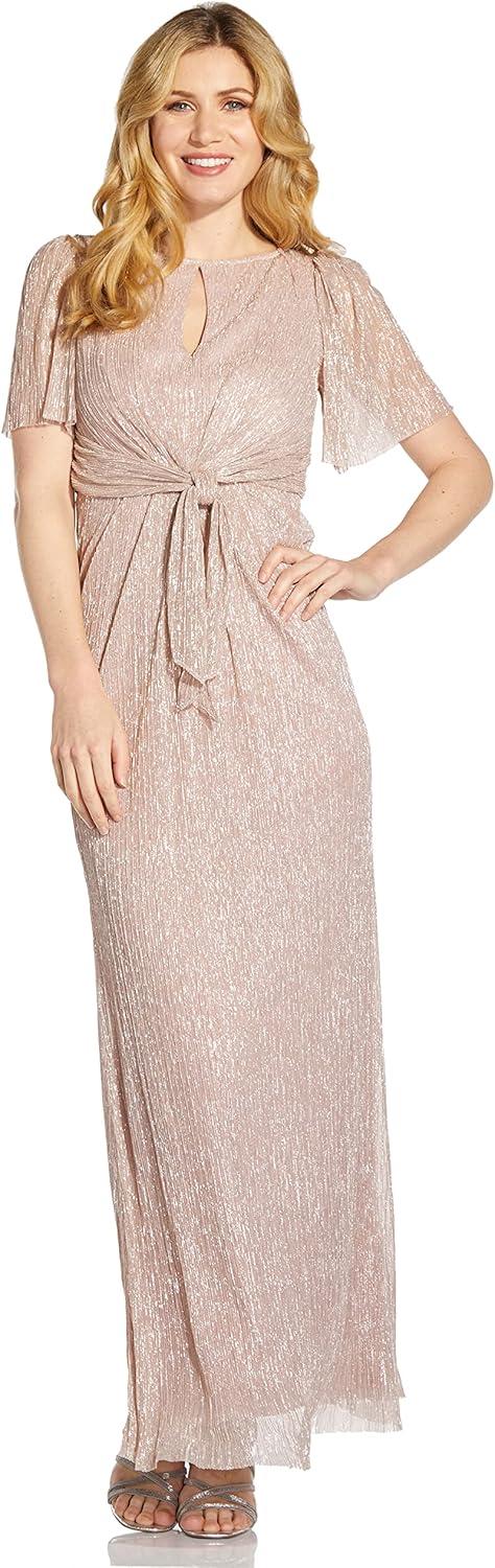 image:imageAdrianna Papell Womens Stardust Pleated Mermaid GownBlush