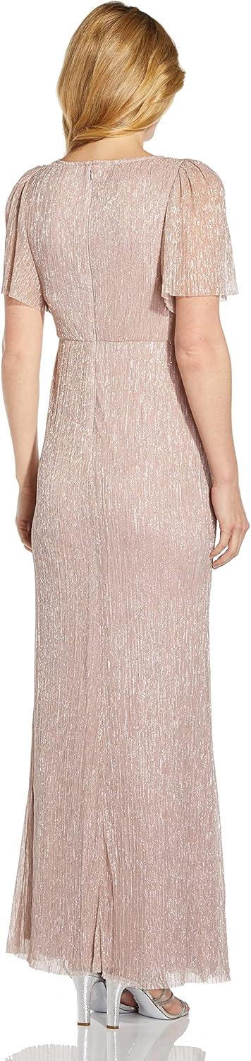 image:imageAdrianna Papell Womens Stardust Pleated Mermaid GownBlush