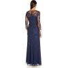 Adrianna Papell Women’s Beaded Embroidered Gown(Light Navy)
