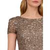 Adrianna Papell Women’s Beaded Short Sleeve Gown(Lead)