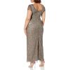 Adrianna Papell Women’s Beaded Short Sleeve Gown(Lead)