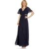 Adrianna Papell Women’s Embellished Chiffon Gown(Midnight)