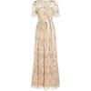 Adrianna Papell Women’s Embroidered Long Ballgown(Champagne Gold)