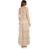 Adrianna Papell Women’s Embroidered Long Ballgown(Champagne Gold)