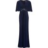 Adrianna Papell Women’s Jersey Bead Cape Gown(Midnight)