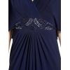 Adrianna Papell Women’s Jersey Bead Cape Gown(Midnight)