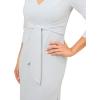 Adrianna Papell Women’s Metallic Knit Tie Front Gown(Skyway)