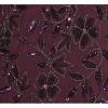 Adrianna Papell Women’s Plus Size Short-Sleeve Floral Beaded Godet Gown, Night Plum