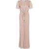 Adrianna Papell Women’s Stardust Pleated Mermaid Gown(Blush)