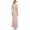 Adrianna Papell Women’s Stardust Pleated Mermaid Gown(Blush)