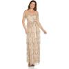 Adrianna Papell Women’s Embroidered Long Ballgown(Champagne Gold)
