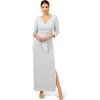 Adrianna Papell Women’s Metallic Knit Tie Front Gown(Skyway)