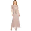 Adrianna Papell Women’s Stardust Pleated Mermaid Gown(Blush)