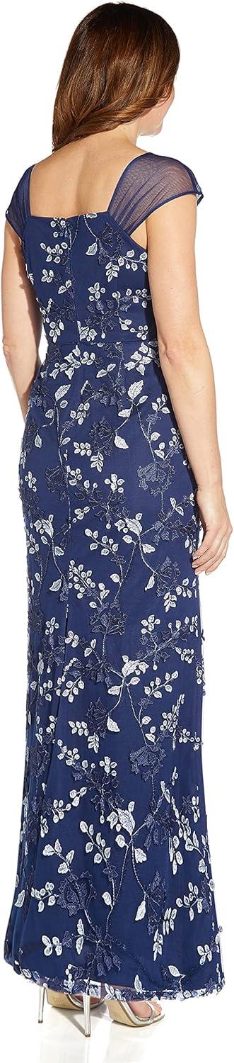 image:imageAdrianna Papell Womens 3D Embroidery Mermaid GownInkjet