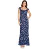 Adrianna Papell Women’s 3D Embroidery Mermaid Gown(Inkjet)