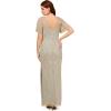 Adrianna Papell Women’s Beaded Long Gown(Frosted Sage)