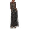 Adrianna Papell Women’s Embroidered Ball Gown(Gold/Black)