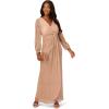 Adrianna Papell Women’s Metallic Mesh Draped Gown(Light Gold)