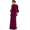 Adrianna Papell Women’s Twist Front Jersey Gown(Bordeaux)