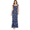 Adrianna Papell Women’s 3D Embroidery Mermaid Gown(Inkjet)