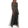 Adrianna Papell Women’s Embroidered Ball Gown(Gold/Black)