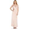 Adrianna Papell Women’s Embroidery Crepe Satin Gown(Joyful Blush)