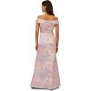 Adrianna Papell Women’s Jacquard Off The Shoulder Gown(Peri Multi)