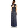 Adrianna Papell Women’s Metallic Pleat Ballgown(Navy Night)