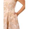 Adrianna Papell Women’s Plus Pearl Metallic Jacquard Dress, Blush/Gold, 16