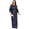 Adrianna Papell Women’s Sequin Embroidered Gown(Black/Blue)