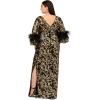 Adrianna Papell Women’s Sequin Embroidered Gown(Black/Gold)