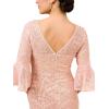Adrianna Papell Women’s Sequin Embroidered Gown(Blush Pearl)
