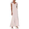 Adrianna Papell Womens Long Crepe Dress(Quartz)