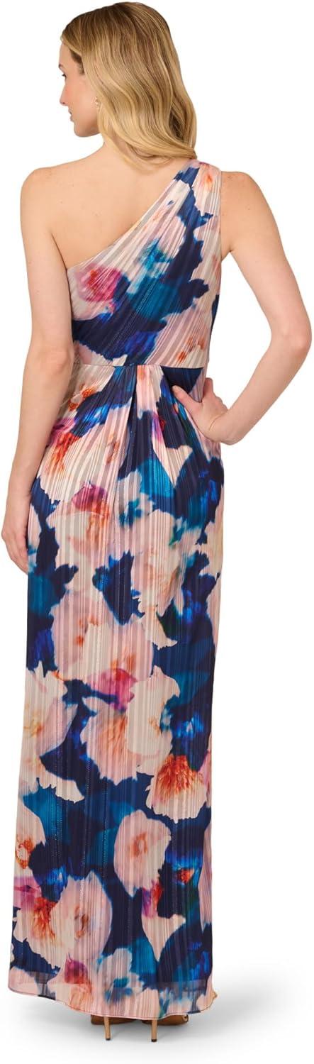 image:imageAdrianna Papell ONE Shoulder Chiffon Gown