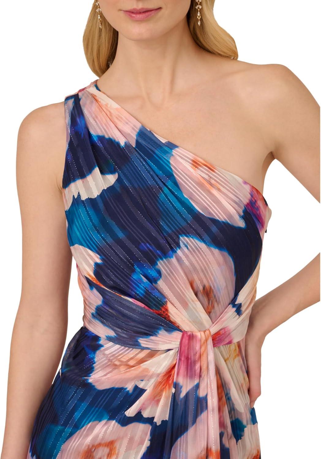 image:imageAdrianna Papell ONE Shoulder Chiffon Gown