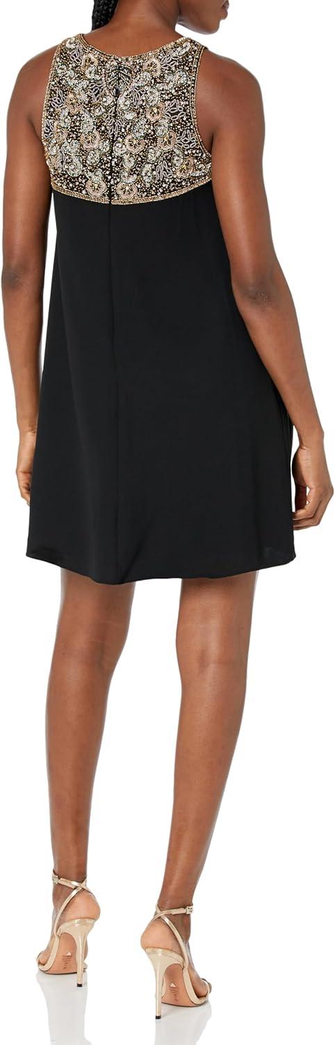 image:imageAidan Mattox by Adrianna Papell Womens Sleeveless Short DressBlack Multi