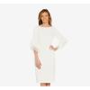 Adrianna Papell Knit Crepe Tiered Sleeve Dress(Ivory)